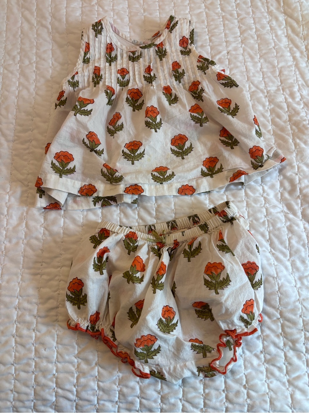 Pink Chicken Tank and Bloomers Set 6-12 Month